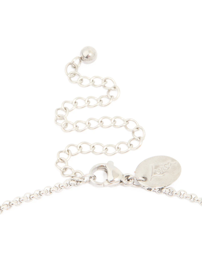 Waterproof Stainless Steel Interlock Loops Pendant Necklace