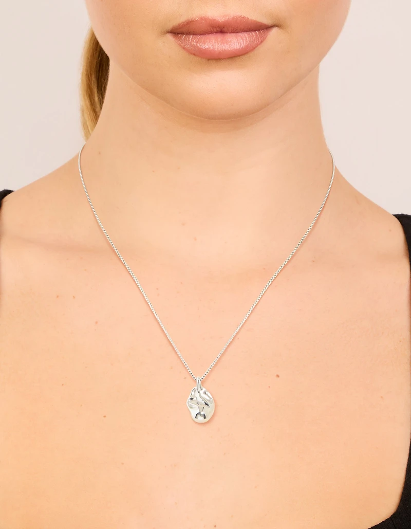 Waterproof Stainless Steel Organic Pendant Necklace