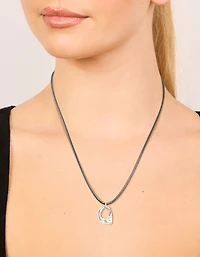 Waterproof Stainless Steel Small Pendant Cord Necklace