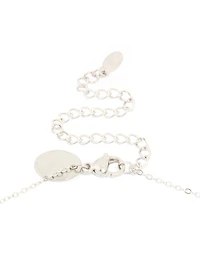 Waterproof Stainless Steel Textured Linked Circles Pendant Necklace