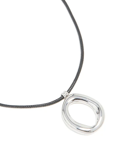 Waterproof Stainless Steel Organic Pendant Cord Necklace