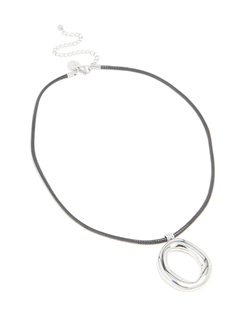 Collier de pendentif organique en acier inoxydable imperméable