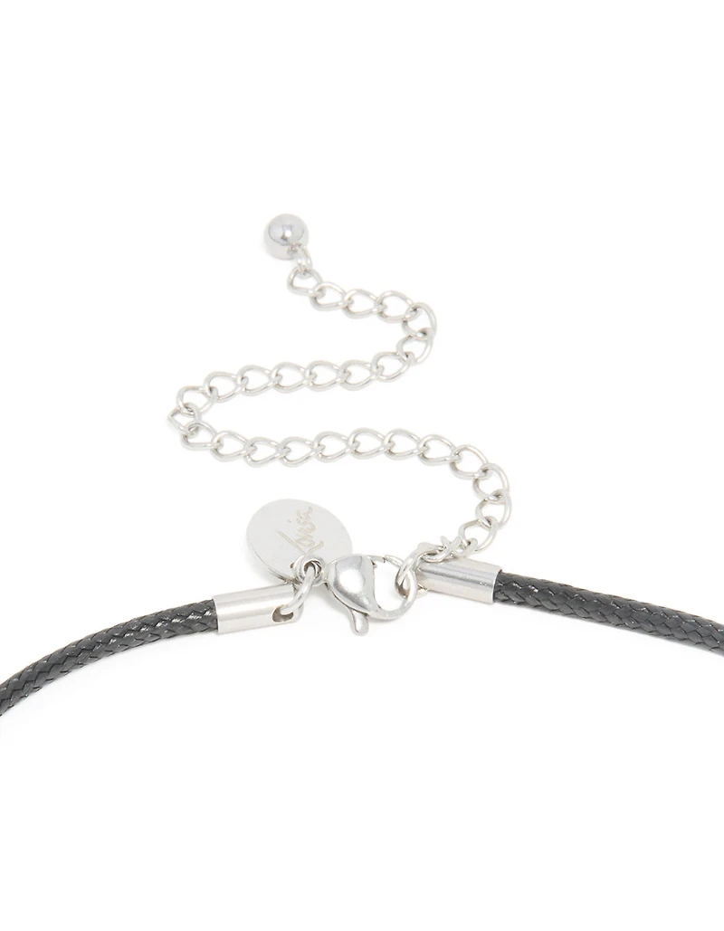 Collier de pendentif organique en acier inoxydable imperméable