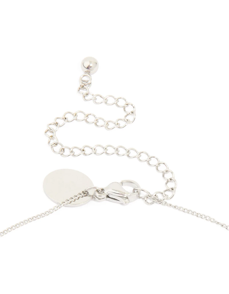 Waterproof Stainless Steel Freshwater Molten Hoop Pearl Centre Pendant Necklace