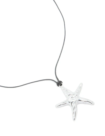 Waterproof Stainless Steel Starfish Cord Necklace