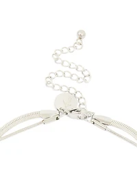 Waterproof Stainless Steel Chain & Pebble Layered Necklace