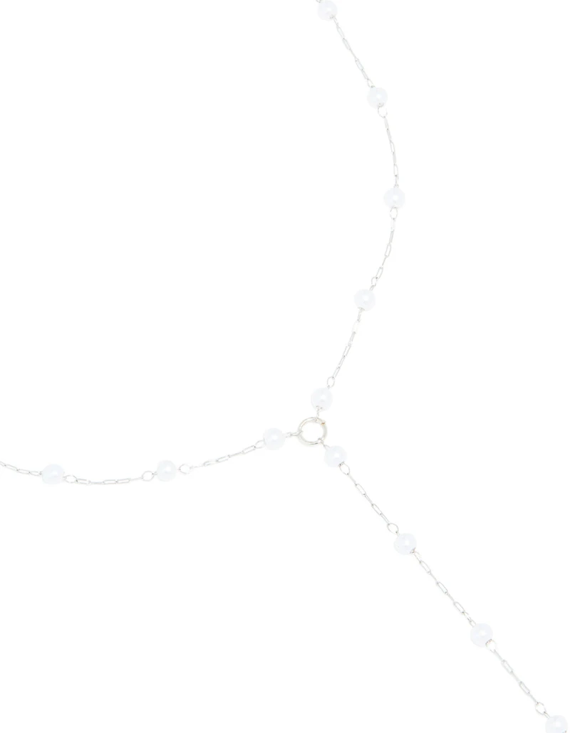 Waterproof Stainless Steel Pearl Y-Necklace