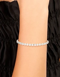 Waterproof Stainless Steel Cubic Zirconia Classic Tennis Bracelet
