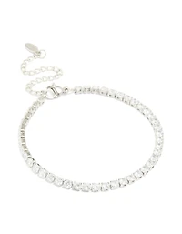 Waterproof Stainless Steel Cubic Zirconia Tennis Bracelet