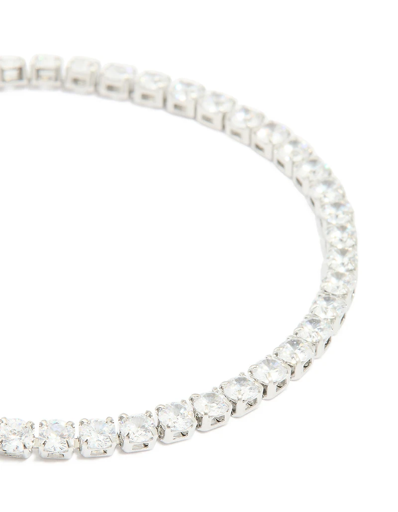 Waterproof Stainless Steel Cubic Zirconia Tennis Bracelet