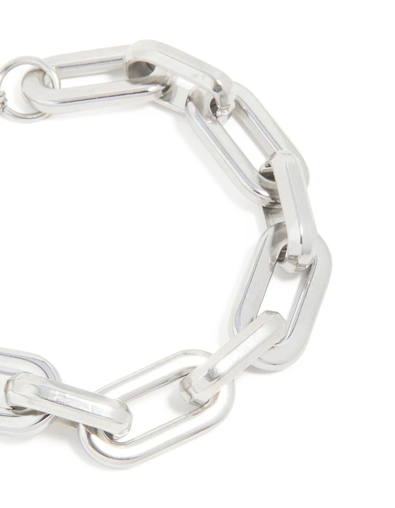 Waterproof Stainless Steel Large Paperclip Chain Bracelet