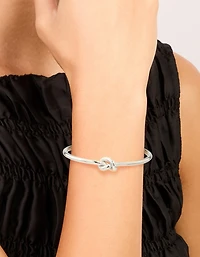 Waterproof Stainless Steel Basic Knotted Centre Wrist Cuff