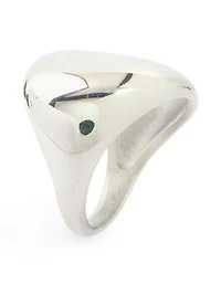 Waterproof Stainless Steel Smooth Pebble Ring