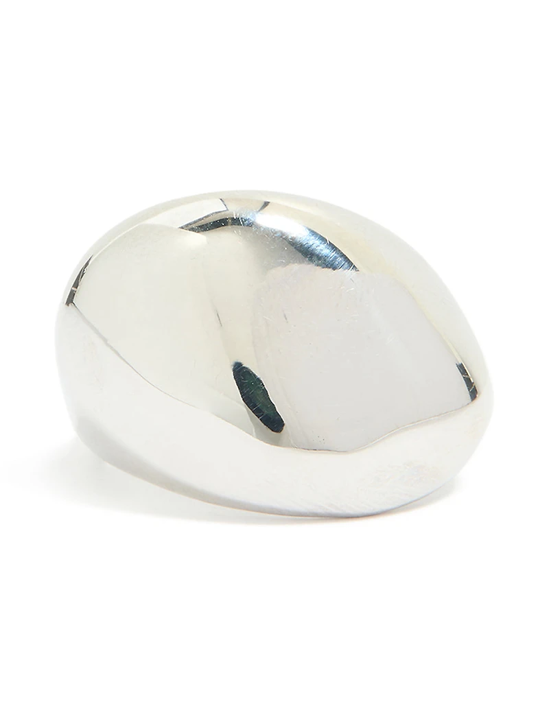 Waterproof Stainless Steel Smooth Pebble Ring