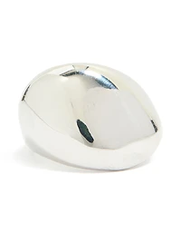 Waterproof Stainless Steel Smooth Pebble Ring