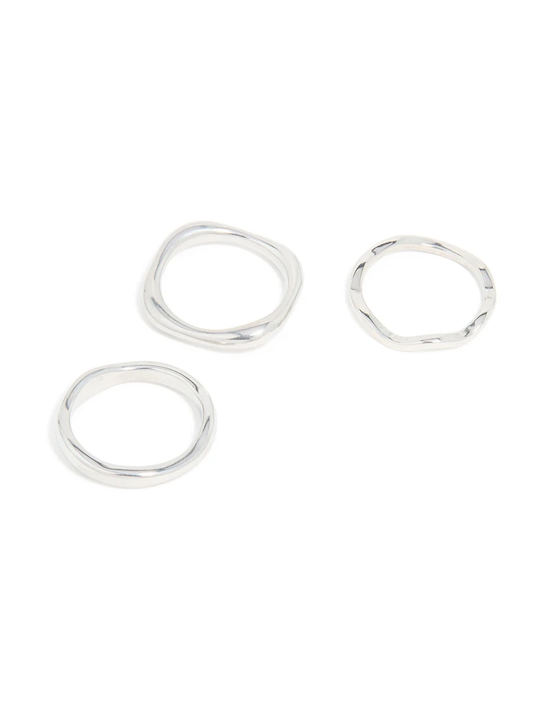 Waterproof Stainless Steel Organic Rings 3-Pack