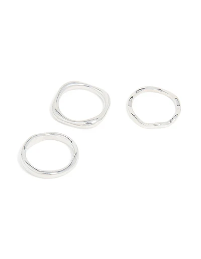 Waterproof Stainless Steel Organic Rings 3-Pack