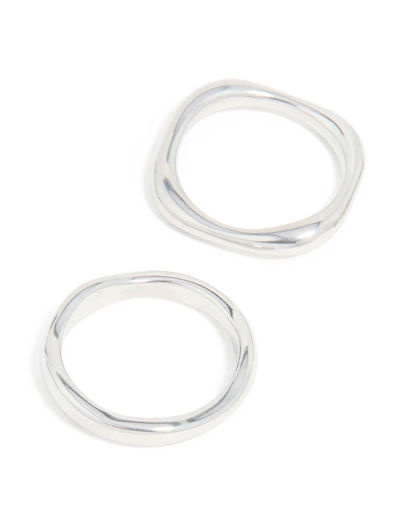Waterproof Stainless Steel Organic Rings 3-Pack