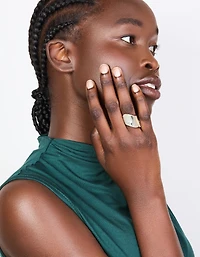 Bague organique lisse en acier inoxydable étanche