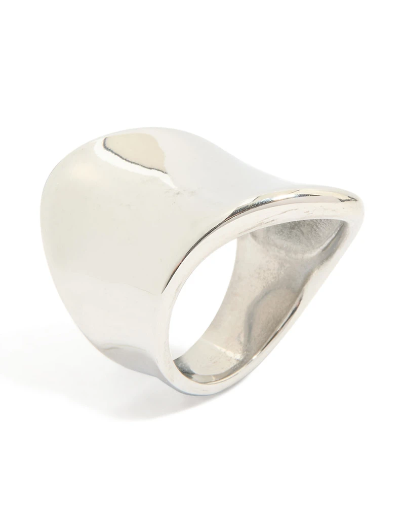 Waterproof Stainless Steel Organic Smooth Ring