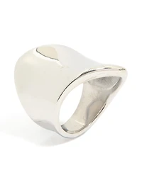 Waterproof Stainless Steel Organic Smooth Ring