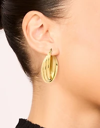 Boucles d’oreilles Huggie en acier inoxydable plaquées or et étanches