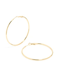 Waterproof Gold Plated Stainless Steel Hoop Earrings 55 MM