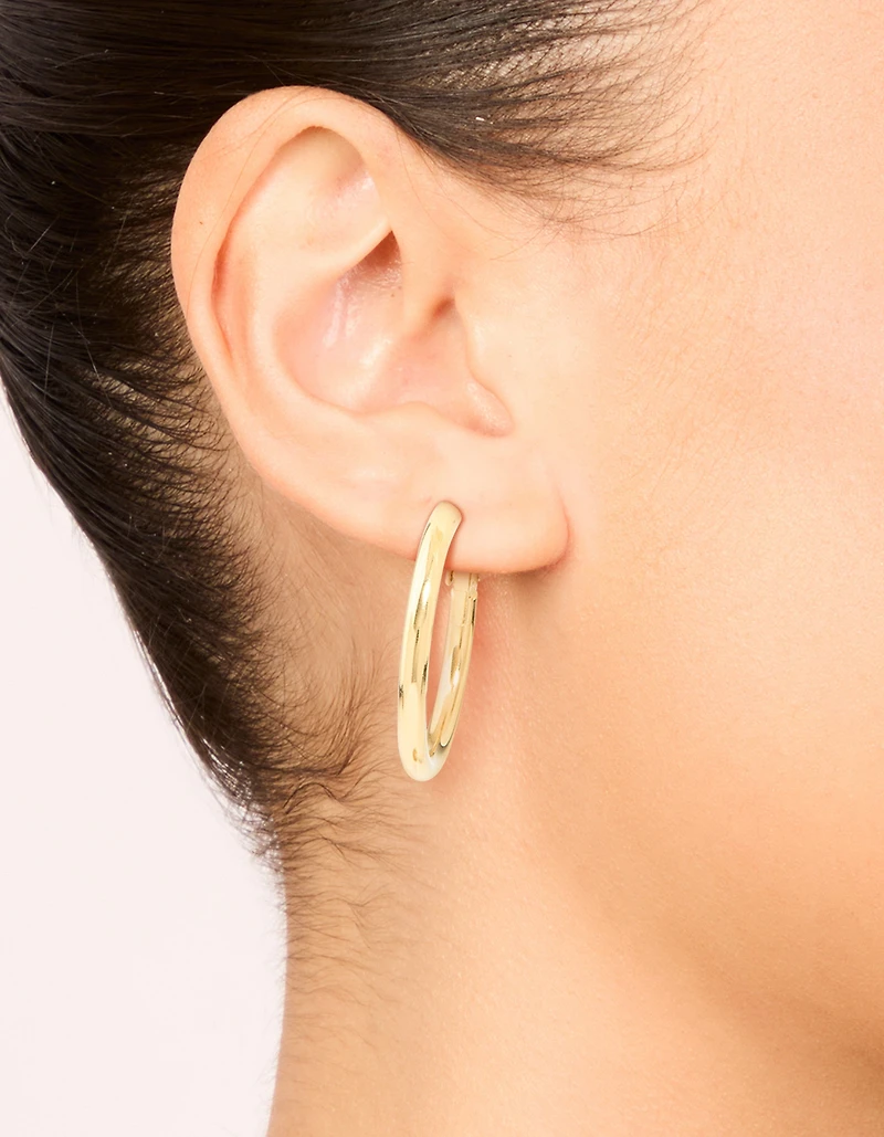 Waterproof Gold Plated Stainless Steel Hoop Earrings