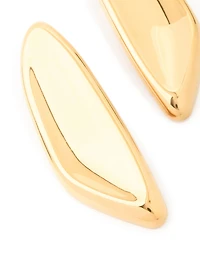 Waterproof Gold Plated Stainless Steel Shield Stud Earrings