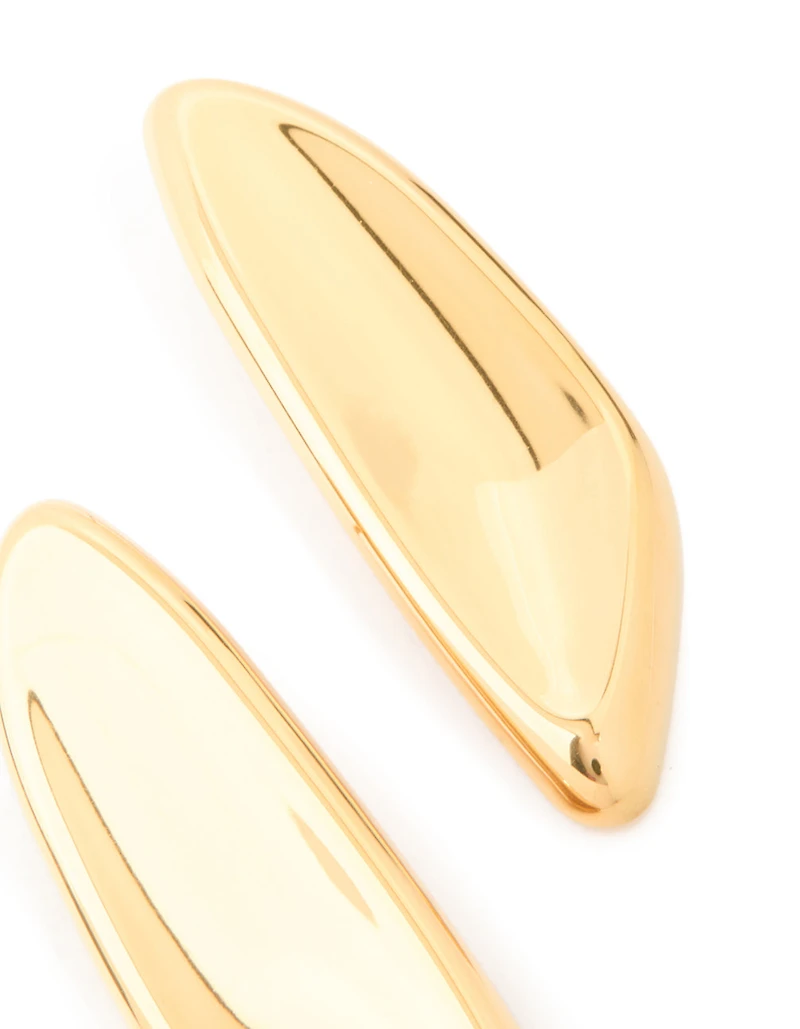 Boucles d’oreilles imperméables en acier inoxydable plaqué or avec boucliers