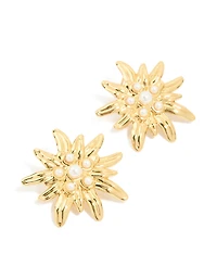 Boucles d’oreilles étanchées en acier inoxydable en acier inoxydable d’eau douce en forme de boucles d’oreilles en forme d’oursin