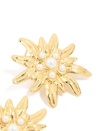 Boucles d’oreilles étanchées en acier inoxydable en acier inoxydable d’eau douce en forme de boucles d’oreilles en forme d’oursin