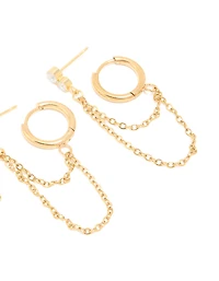 Waterproof Gold Plated Stainless Steel Cubic Zirconia Ear Stacking Pack