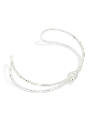 Silver Twisted Wrist Cuff