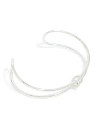 Silver Twisted Wrist Cuff