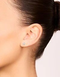 Surgical Steel Cubic Zirconia Flat Back Studs