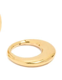 Boucles d’oreilles à cerceau graduants sans soudure chirurgicales plaquées or