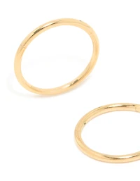 Kids Gold Plated Surgical Steel Sleeper Earrings 8MM