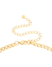 Waterproof Gold Plated Stainless Steel T Bar Short Necklace
