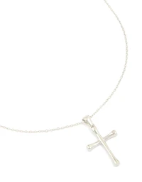 Waterproof Stainless Steel Large Cross Pendant Necklace