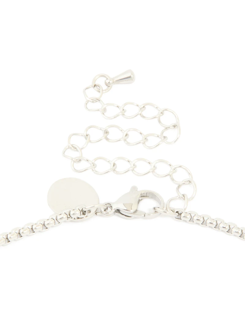 Waterproof Stainless Steel Pavé Cubic Zirconia Cross Necklace