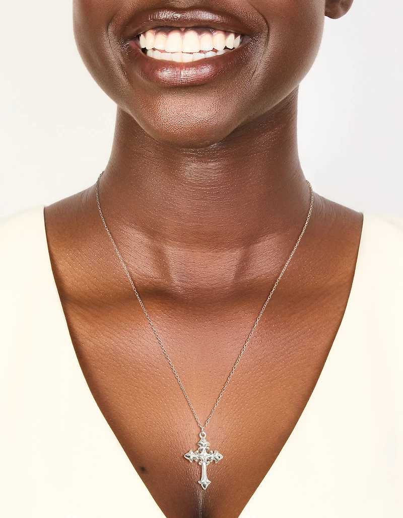 Waterproof Stainless Steel Gothic Cross Necklace