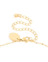 Waterproof Gold Plated Stainless Steel Mary & Cross Necklace