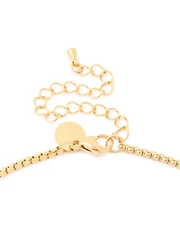 Waterproof Gold Plated Stainless Steel Cubic Zirconia Pavé Cross Necklace