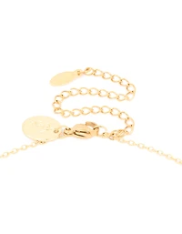 Waterproof Gold Plated Stainless Steel Tigers Eye Semi Precious Stone Y-Necklace