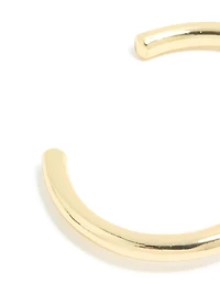 Waterproof Gold Plated Stainless Steel Tigers Eye Semi Precious Stone Open Wrist Cuff