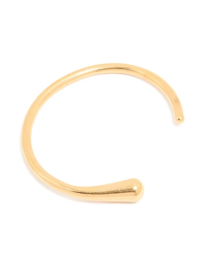 Waterproof Gold Plated Stainless Steel Organic Open Wrist Cuff