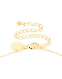 Waterproof Gold Plated Stainless Steel Bamboo Letter L Necklace