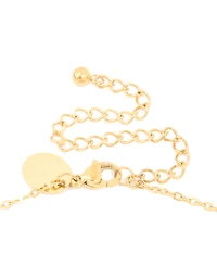 Waterproof Gold Plated Stainless Steel Bamboo Letter M Necklace