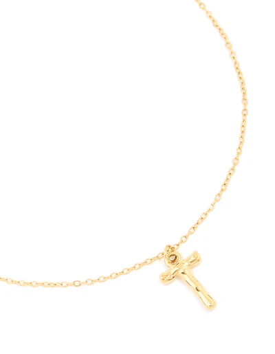 Waterproof Gold Plated Stainless Steel Bamboo Letter T Necklace